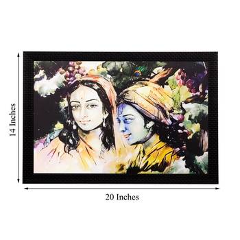 Radha Krishna Matt Textured UV Art Painting 3