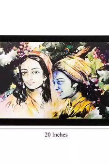 Radha Krishna Matt Textured UV Art Painting