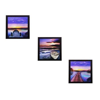 Set of 3 Satin Matt Textured Art Painting 1