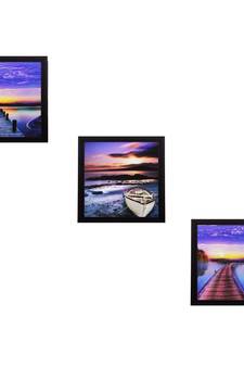 Set of 3 Satin Matt Textured Art Painting