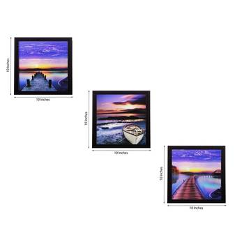 Set of 3 Satin Matt Textured Art Painting 3