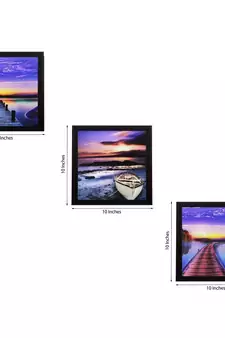 Set of 3 Satin Matt Textured Art Painting