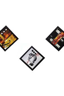 Set of 3 Satin Matt Textured Art Painting