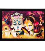 Radha Krishna Matt Textured UV Art Painting
