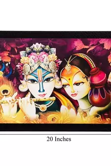 Radha Krishna Matt Textured UV Art Painting