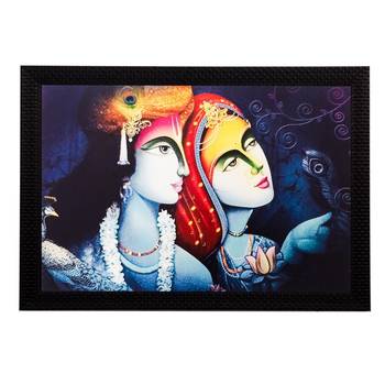 Radha Krishna Still Matt Textured UV Art Painting 1