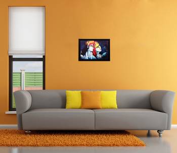 Radha Krishna Still Matt Textured UV Art Painting 2