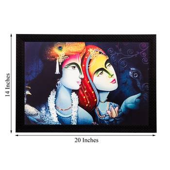 Radha Krishna Still Matt Textured UV Art Painting 3