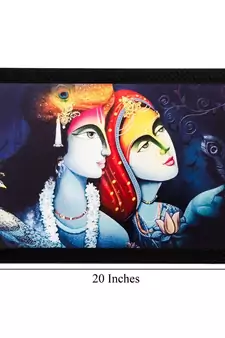 Radha Krishna Still Matt Textured UV Art Painting