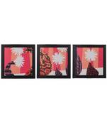 Set of 3 Satin Matt Textured Art Painting