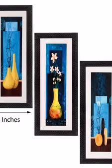 Set of 3 Satin Matt Textured Art Painting