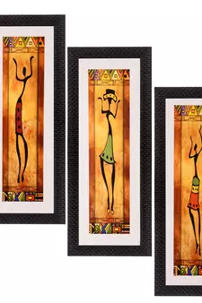 Set of 3 Satin Matt Textured Art Painting
