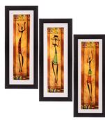 Set of 3 Satin Matt Textured Art Painting