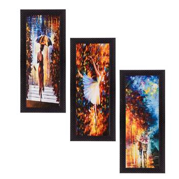 Set of 3 Satin Matt Textured Art Painting 1