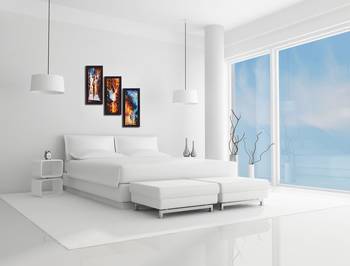 Set of 3 Satin Matt Textured Art Painting 2