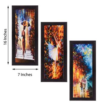 Set of 3 Satin Matt Textured Art Painting 3