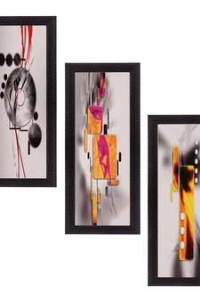 Set of 3 Satin Matt Textured Art Painting