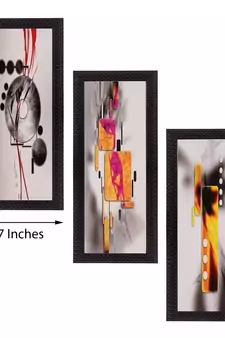 Set of 3 Satin Matt Textured Art Painting