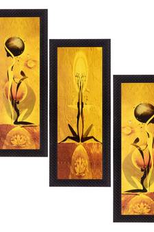 Set of 3 Satin Matt Textured Art Painting