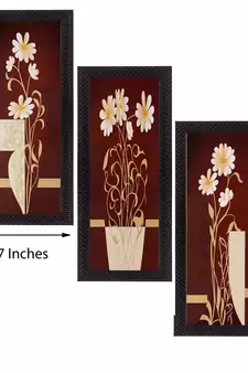 Set of 3 Satin Matt Textured Art Painting