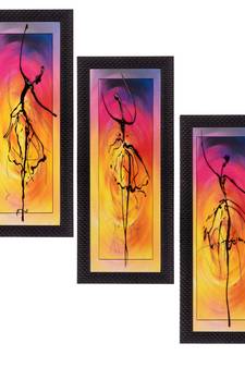 Set of 3 Satin Matt Textured Art Painting