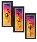 Set of 3 Satin Matt Textured Art Painting