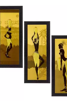 Set of 3 Satin Matt Textured Art Painting