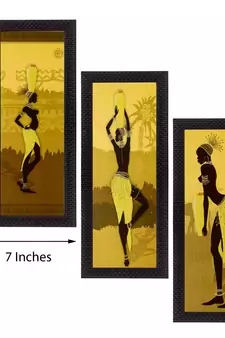 Set of 3 Satin Matt Textured Art Painting