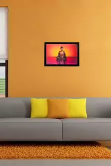 Lord Buddha Matt Textured UV Art Painting