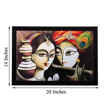 Radha Krishna Matt Textured UV Art Painting 3
