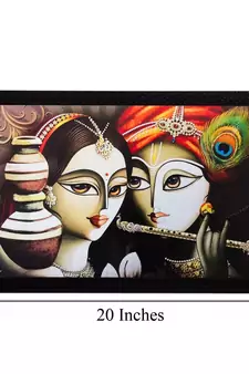 Radha Krishna Matt Textured UV Art Painting
