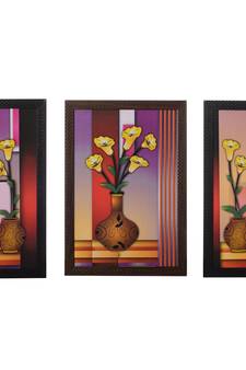 Set of 3 Satin Matt Textured Art Painting