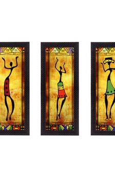 Set of 3 Satin Matt Textured Art Painting