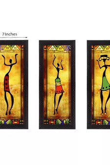 Set of 3 Satin Matt Textured Art Painting