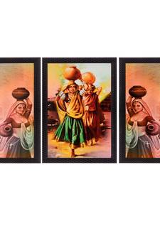 Set of 3 Satin Matt Textured Art Painting