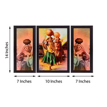 Set of 3 Satin Matt Textured Art Painting 2
