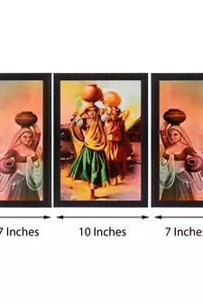 Set of 3 Satin Matt Textured Art Painting