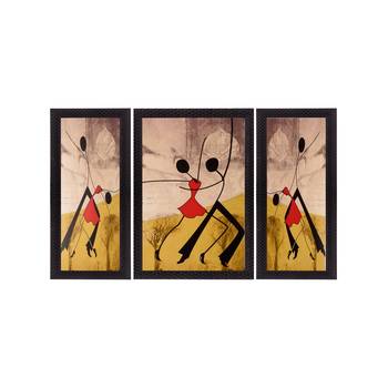Set of 3 Satin Matt Textured Art Painting 1