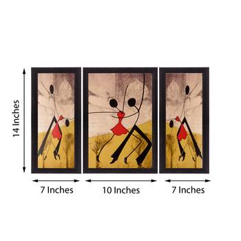 Set of 3 Satin Matt Textured Art Painting 2