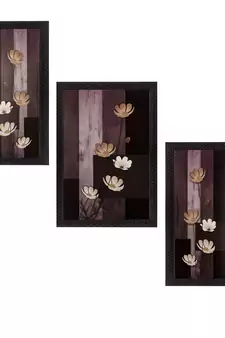 Set of 3 Satin Matt Textured Art Painting
