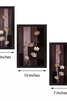 Set of 3 Satin Matt Textured Art Painting