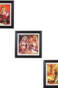 Set of 3 Satin Matt Textured Art Painting