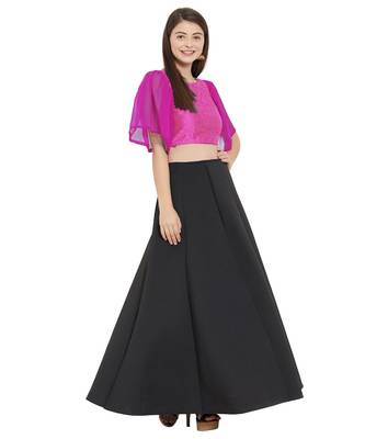 Pink  Art Silk N Faux Georgette Art Silk Ready-Made Saree Blouse 2