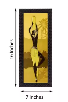 Tribal Lady Matt Texture UV Art Painting