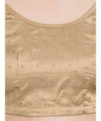 Beige Art Silk Art Silk Ready-Made Saree Blouse 4