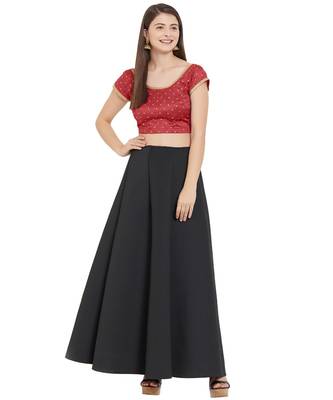Maroon Art Silk Art Silk Ready-Made Saree Blouse 2