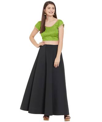 Parrot Green Art Silk Art Silk Ready-Made Saree Blouse 2