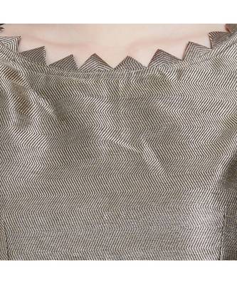 Taupe Art Silk Ready-Made Saree Blouse 4