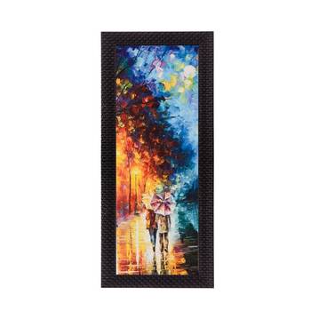 Couple under Umbrella Matt Texture UV Art Painting 1