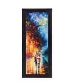 Couple under Umbrella Matt Texture UV Art Painting